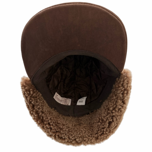 Vintage Seifter Trapper Hat Leather Shearling Brown Aviator Seifter Assoc Inc - Picture 13 of 14